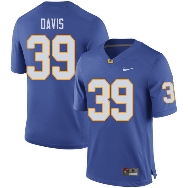 Men #39 Wendell Davis Pittsburgh Panthers College Football Jerseys Sale-Royal